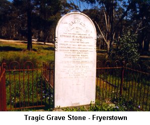 Tragic Grave Stone - Fryerstown - Click to enlarge