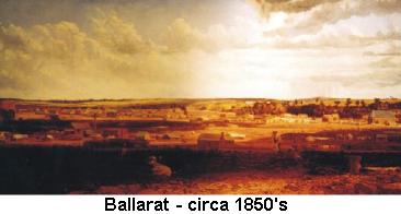 Sunset in Ballarat - circa 1850's - Click to enlarge