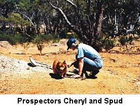 Cheryl and Spud prospecting - Click to enlarge