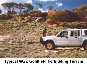 Typical W.A. Goldfield Forbidding Terrain - Click to enlarge