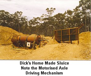 Dick's Home Made Sluice - Click to enlarge