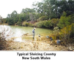 Typical Sluicing Country - New South Wales - Click to enlarge