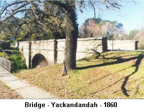 Bridge - Yackandandah - 1860 - Click to enlarge