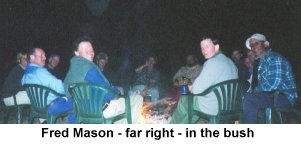 Fred Mason - Fra right - In the Bush - Click to enlarge