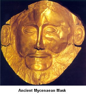 Ancient Mycenaean Mask  - Click to enlarge