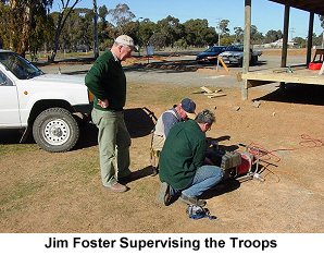 Jim Foster Supervising the Troops - Click to enlarge